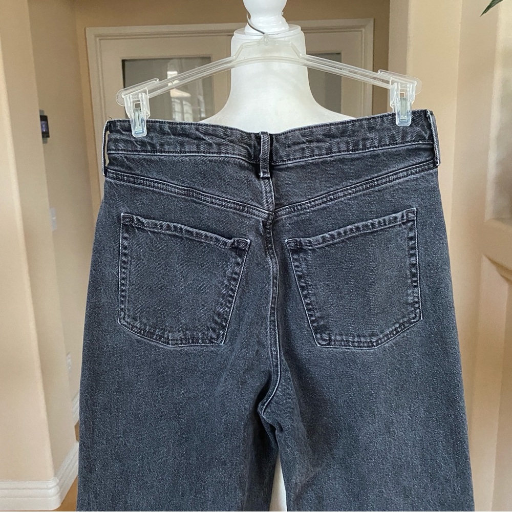 Old Navy Women's Sky-Hi Wide Leg Black Wash Jeans - Picture 5 of 6